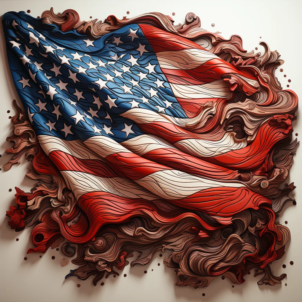 Flag Wave Ornament